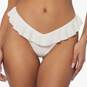 Weworewhat Off White Ruffle Delilah Bottom size xl NWOT